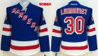 Women NHL New York Rangers #30 Henrik Lundqvist blue jerseys