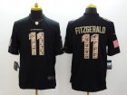 Nike Arizona Cardicals #11 Larry Fitzgerald Black Salute to Service Jerseys(Limited)