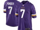 Nike NFL Minnesota Vikings #7 Christian Ponder Purple Jerseys(Game)