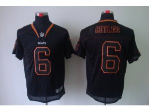 Nike NFL Chicago Bears #6 Jay Cutler Lights Out Black Elite Jerseys