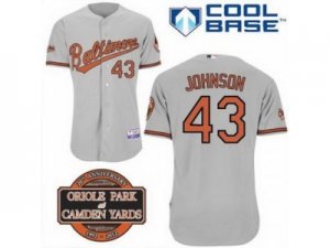 mlb Baltimore Orioles #43 Jim Johnson grey Cool Base[20th Anniversary Patch]