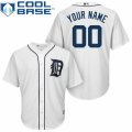 Womens Majestic Detroit Tigers Customized Authentic White Home Cool Base MLB Jersey