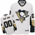 Men's Reebok Pittsburgh Penguins Customized Authentic White Away NHL Jersey