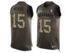 Mens Nike Seattle Seahawks #15 Jermaine Kearse Limited Green Salute to Service Tank Top NFL Jersey