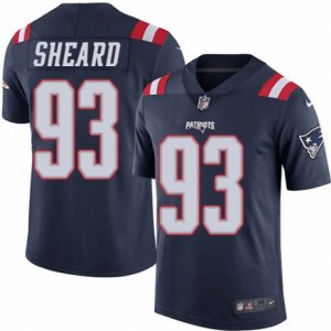 Youth Nike New England Patriots #93 Jabaal Sheard Limited Navy Blue Rush NFL Jersey