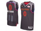 Mens Adidas Oklahoma City Thunder #0 Russell Westbrook Authentic Charcoal 2017 All Star NBA Jersey