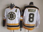 NHL Boston Bruins #8 Cam Neely white Throwback jerseys