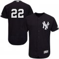 2016 Men's New York Yankees #22 Jacoby Ellsbury Majestic Navy Flexbase Authentic Collection Player Jersey