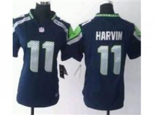 Nike Women NFL Seattle Seahawks #11 Percy Harvin Blue Jerseys