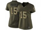 Women Nike Houston Texans #15 Will Fuller V Limited Green Salute to Service NFL Jersey