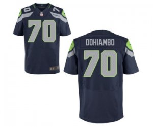 Men\'s Nike Seattle Seahawks #70 Rees Odhiambo Elite Blue Team Color NFL Jersey