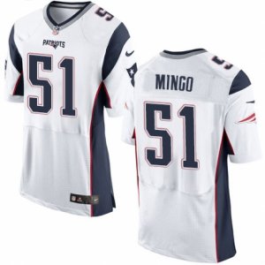 Mens Nike New England Patriots #51 Barkevious Mingo Elite White NFL Jersey