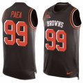 Mens Nike Cleveland Browns #99 Stephen Paea Limited Brown Player Name & Number Tank Top NFL Jersey