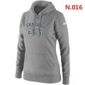 Women NEW San Diego Charger Heart & Soul Pullover Hoodie grey