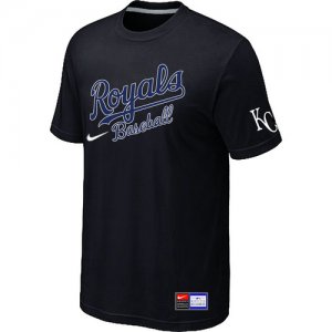 MLB Kansas City Royals Black Nike Short Sleeve Practice T-Shirt