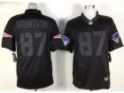 Nike NFL New England Patriots #87 Rob Gronkowski Black Jerseys(Impact Limited)
