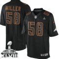 Nike Denver Broncos #58 Von Miller Black Super Bowl XLVIII NFL Impact Limited Jersey