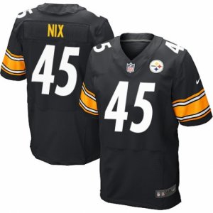 Mens Nike Pittsburgh Steelers #45 Roosevelt Nix Elite Black Team Color NFL Jersey