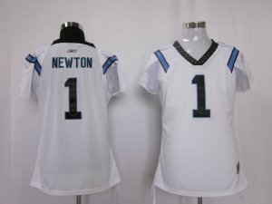 women nfl carolina panthers #1 newton field flirt fashion white