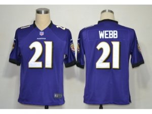 NIKE NFL Baltimore Ravens #21 Lardarius Webb Purple Game Jerseys