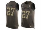 Mens Nike Carolina Panthers #27 Mike Adams Limited Green Salute to Service Tank Top NFL Jersey