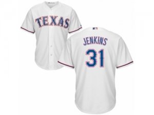 Youth Majestic Texas Rangers #31 Ferguson Jenkins Authentic White Home Cool Base MLB Jersey