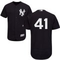 Men's Majestic New York Yankees #41 Randy Johnson Navy Flexbase Authentic Collection MLB Jersey