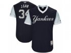 2017 Little League World Series Yankees #34 Jaime Garcia J Gar Navy Jersey