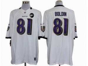 Nike Baltimore Ravens #81 Anquan Boldin white jerseys[Limited Art Patch]