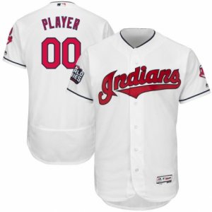 Mens Majestic Cleveland Indians Customized White 2016 World Series Bound Flexbase Authentic Collection MLB Jersey