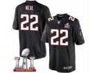 Mens Nike Atlanta Falcons #22 Keanu Neal Limited Black Alternate Super Bowl LI 51 NFL Jersey