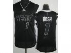 nba Miami Heat #1 Chris Bosh Black Jerseys[Revolution 30]Black Number