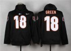 Nike Cincinnati Bengals #18 A.J. Green black jerseys(Pullover Hoodie)