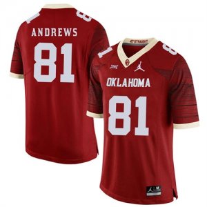 Oklahoma Sooners #81 Mark Andrews Red 47 Game Winning Streak College