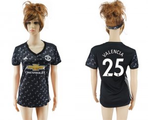 2017-18 Manchester United 25 VALENCIA Away Women Soccer Jersey