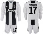 2018-19 Juventus 17 MANDZUKIC Home Long Sleeve Soccer Jersey