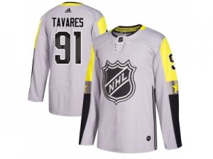 Men Adidas New York Islanders #91 John Tavares Gray 2018 All-Star Metro Division Authentic Stitched NHL Jersey