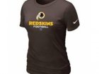 Women Washington RedSkins Brown T-Shirt