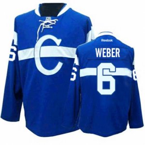 Youth Reebok Montreal Canadiens #6 Shea Weber Premier Blue Third NHL Jersey