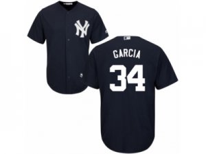 Youth Majestic New York Yankees #34 Jamie Garcia Replica Navy Blue Alternate MLB Jersey