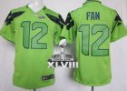 Nike Seattle Seahawks #12 Fan Green Alternate Super Bowl XLVIII NFL Game Jersey