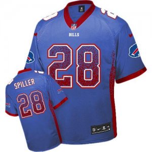 Nike Buffalo Bills #28 C.J. Spiller Royal Blue Jersey(Elite Drift Fashion)