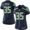 Women's Nike Seattle Seahawks #35 DeShawn Shead Limited Steel Blue Team Color NFL Jersey