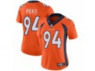 Women Nike Denver Broncos #94 Domata Peko Vapor Untouchable Limited Orange Team Color NFL Jersey