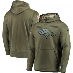 Nike Broncos Olive Salute To Service Mens Pullove Hoodie