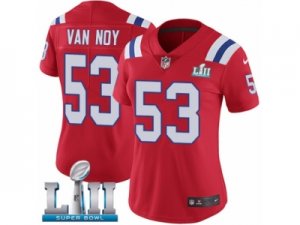 Women Nike New England Patriots #53 Kyle Van Noy Red Alternate Vapor Untouchable Limited Player Super Bowl LII NFL Jersey