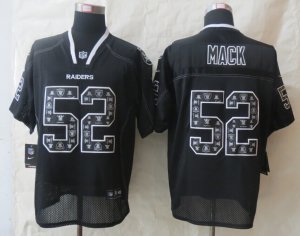 Nike Oakland Raiders #52 Mack Black Jerseys(Lights Out Elite)