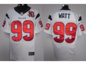 Nike NFL Houston Texans #99 Watt white[10th Patch]Elite Jerseys