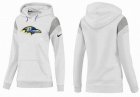 Women Baltimore Ravens Logo Pullover Hoodie-115