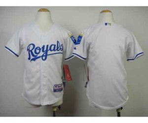 Youth mlb jerseys kansas city royals blank white